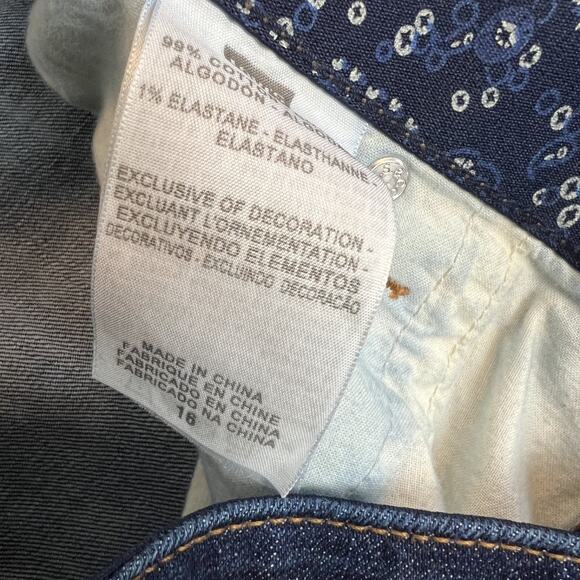 Levis 525 Jeans Womens 16 Blue Denim Perfect Waist Bootcut Tummy Control Casual - Picture 8 of 12